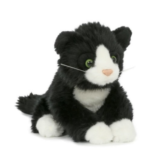Zwarte kat knuffeldier 18 cm