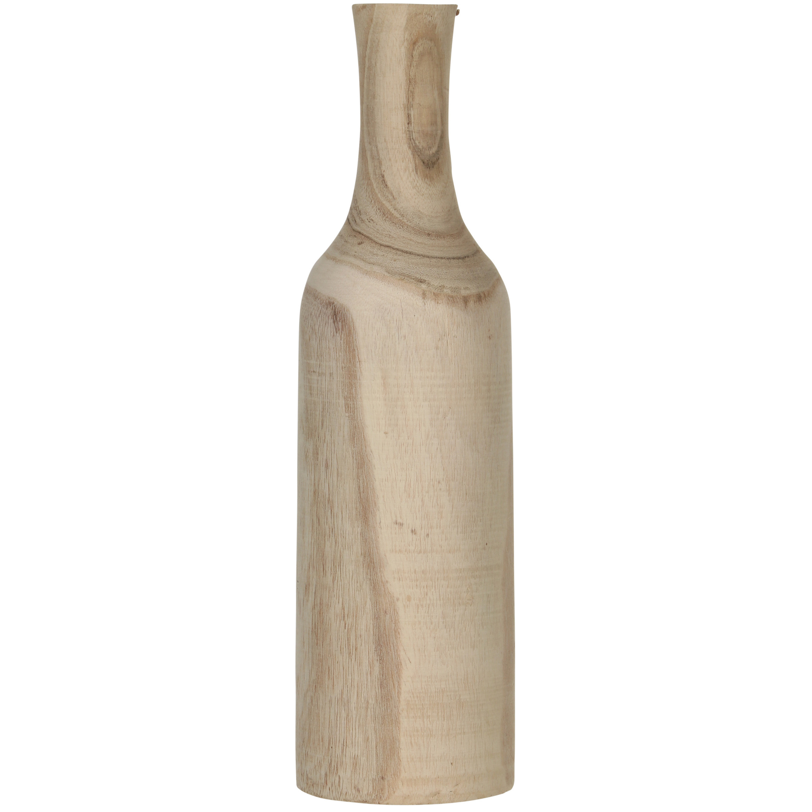 1x Decoratie fles vaas-vazen van hout 47 x 14 cm bruin