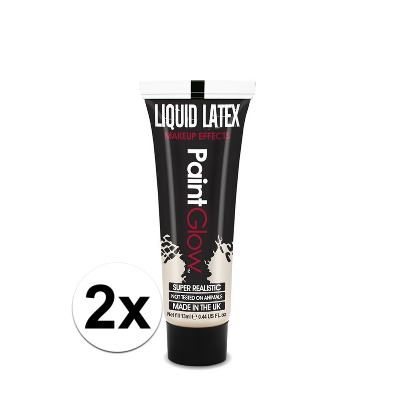 2x Vloeibare latex make up 20 ml