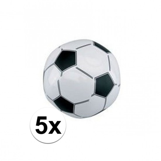5x Opblaasbare strandbal voetbal