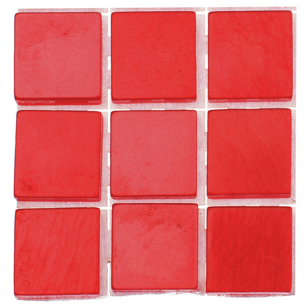 63x stuks mozaieken maken steentjes-tegels kleur rood 10 x 10 x 2 mm