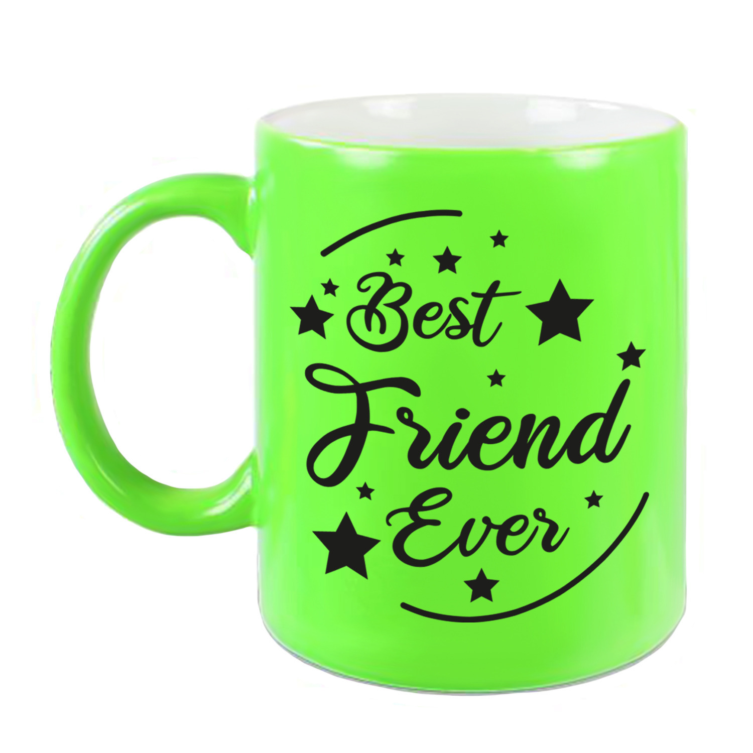 Best Friend Ever cadeau mok-beker neon groen 330 ml