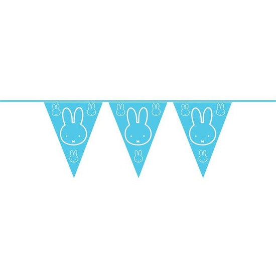 Blauwe Nijntje geboorte feest thema slingers 10 meter