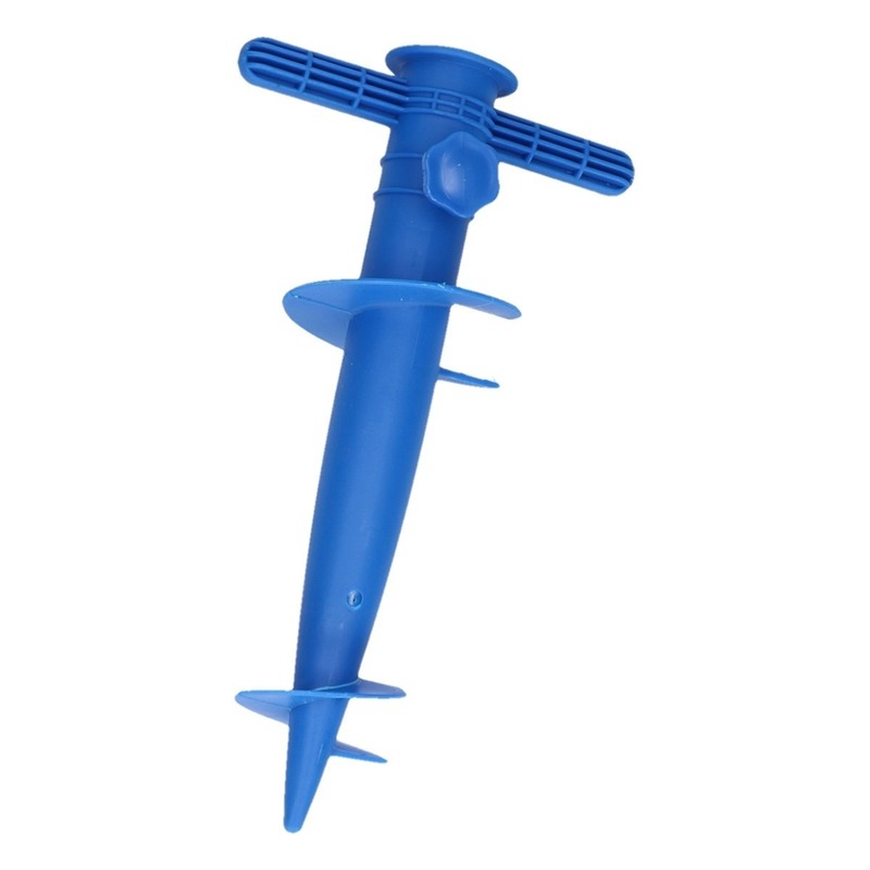 Blauwe parasolvoet-parasolstandaard