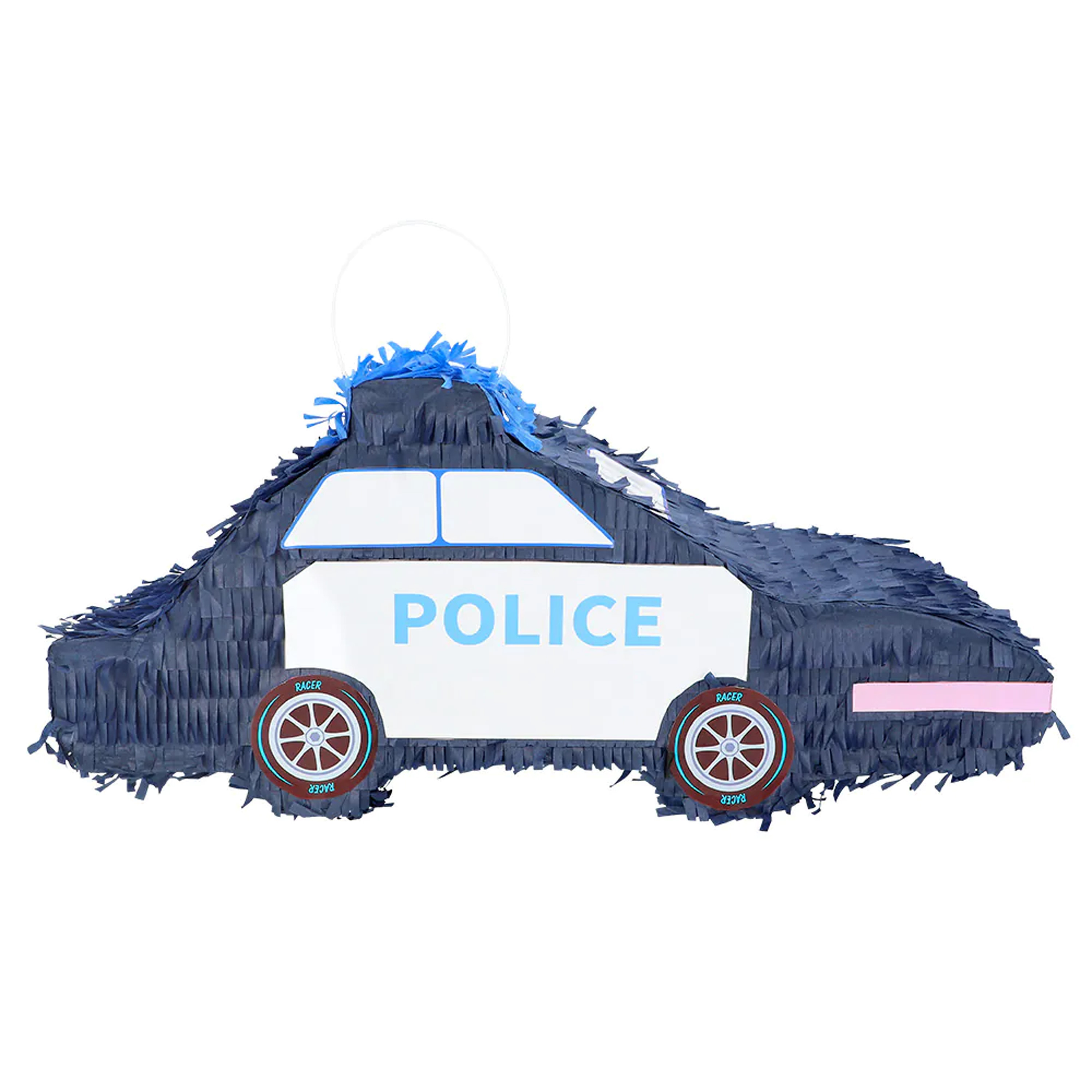 Boland Pinata Politiewagen papier blauw 56 x 23 x 18 cm feestartikelen verjaardag