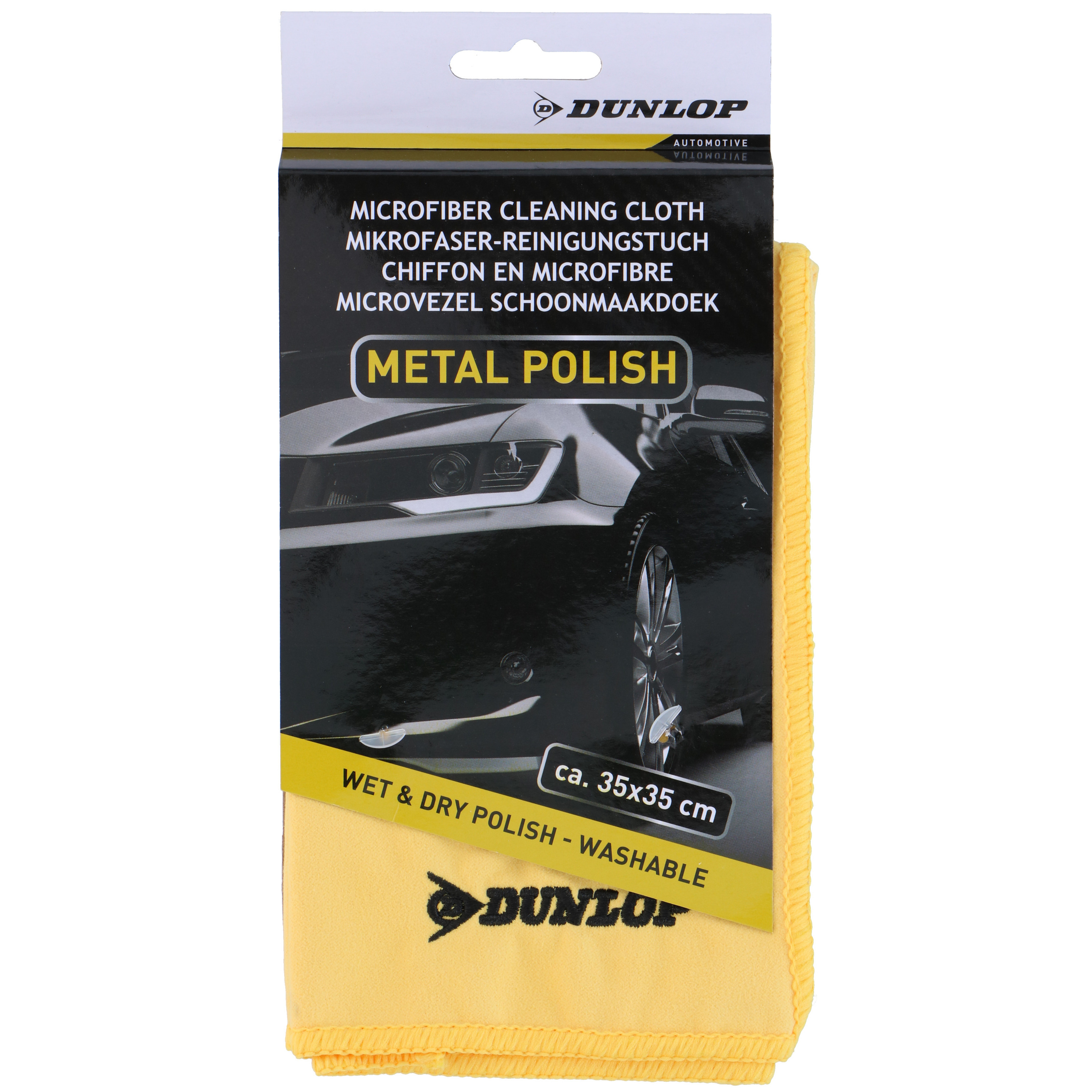 Dunlop Auto poetsen microvezeldoek voor autolak-metaal schoonmaakdoek 35x35 cm