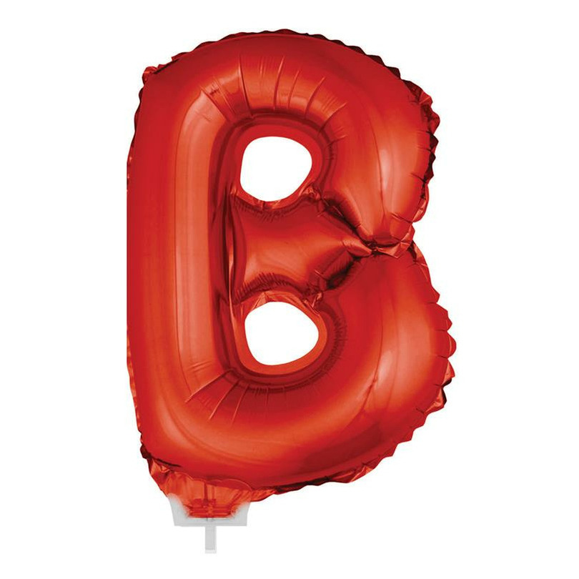 Folie ballon letter ballon B rood 41 cm