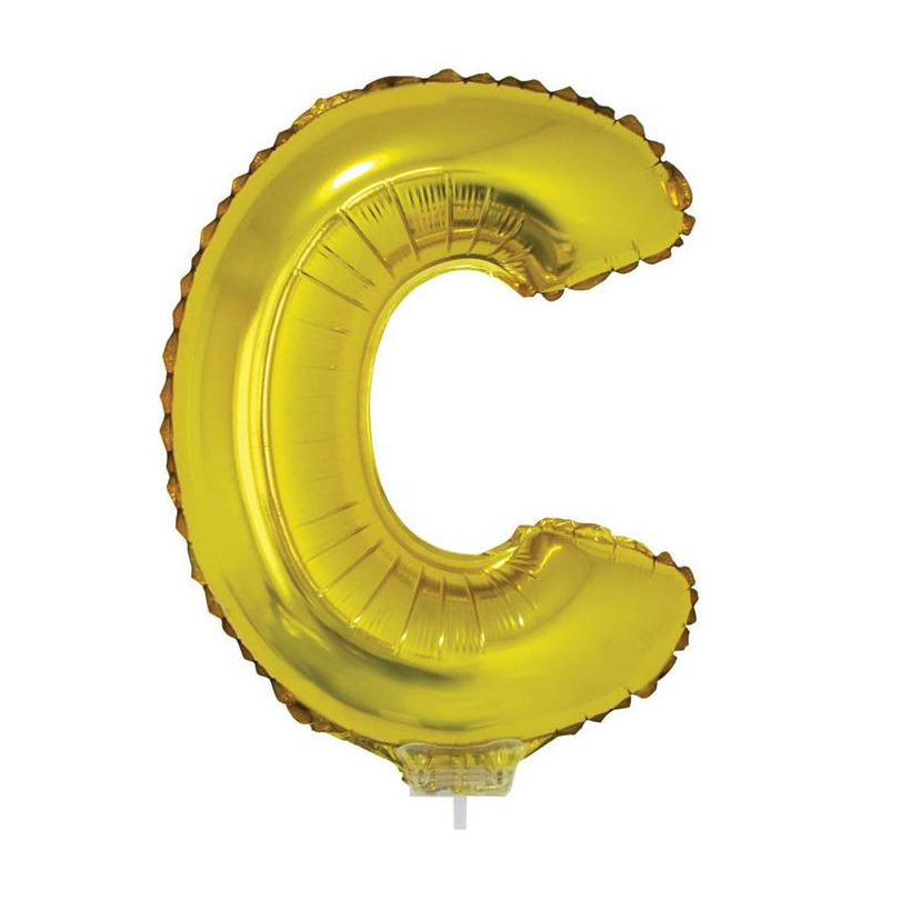 Folie ballon letter ballon C goud 41 cm