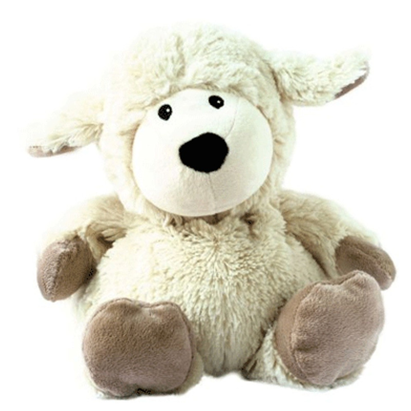 Grijze schapen heatpack-coldpack knuffels 33 cm knuffeldieren