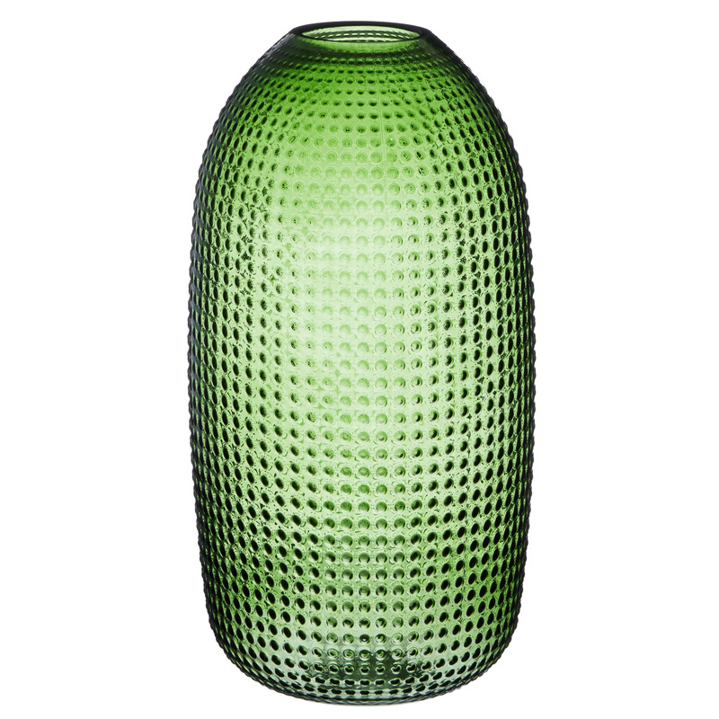Groene ronde bloemenvazen-decoratie vazen-boeketvazen 36 cm glas
