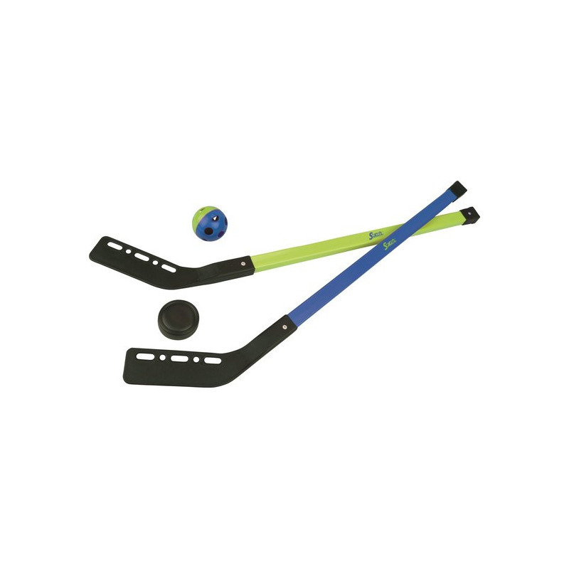 Hockey set met 2 sticks en een bal en puck voor kinderen buitenspeelgoed