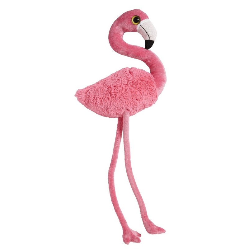 Jumbo dierenknuffel flamingo roze 100 cm
