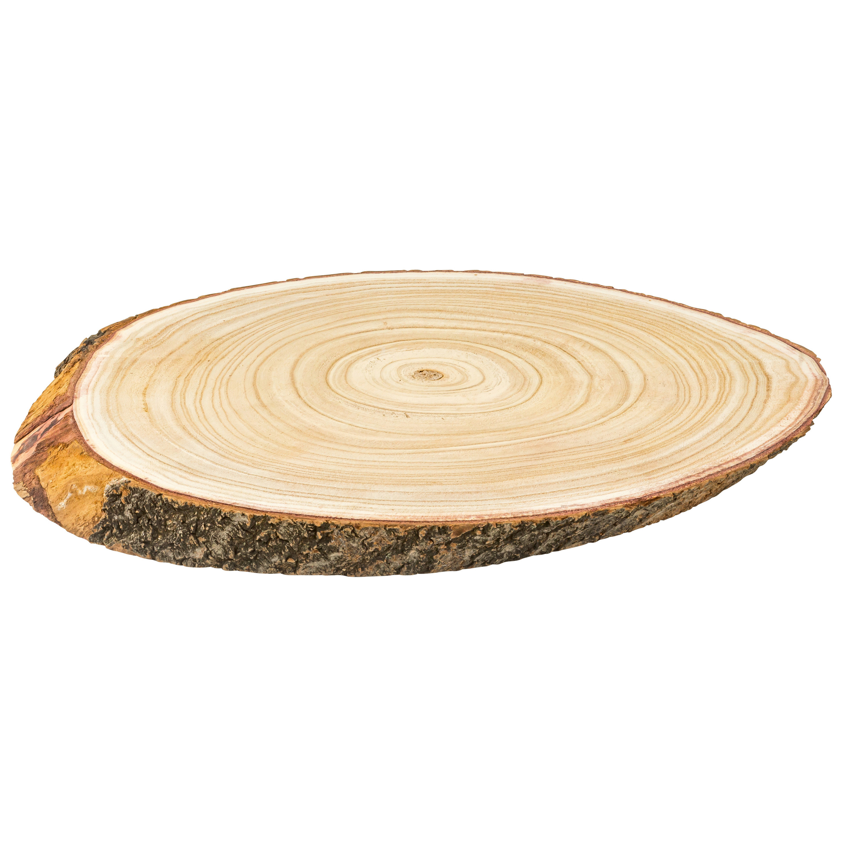 Kaarsenplateau-kaarsenbord boomschijf hout 51 x 32 x 4 cm ovaal