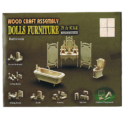 Dollhouse mini furniture livingroom/bathroom set