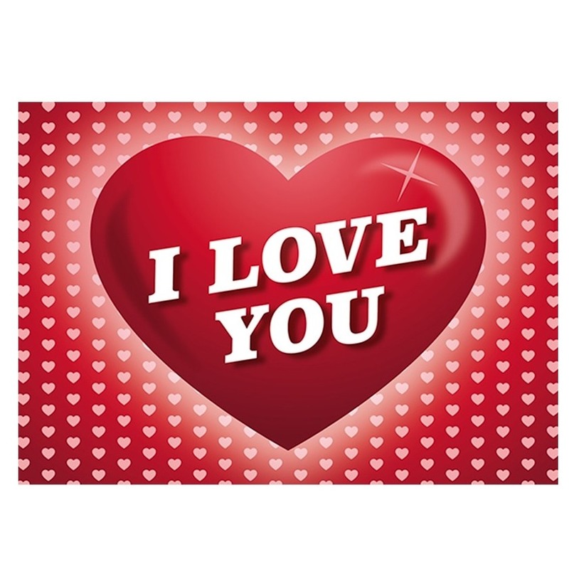 Romantische ansichtkaart-Valentijnskaart met hartjes