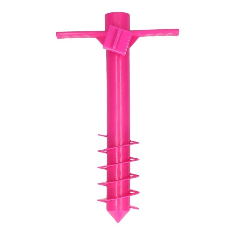 Roze parasolstandaard voor in de grond 40 cm