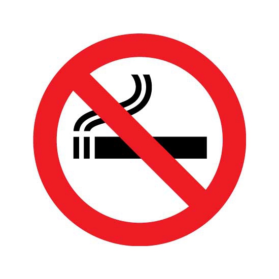 Sticker verboden te roken rond D14,8 cm Verbodsborden
