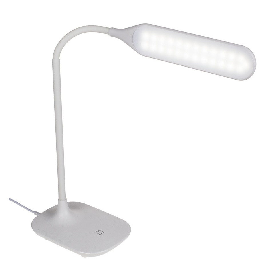Tafellamp wit met flexibele arm USB kunststof 40 cm