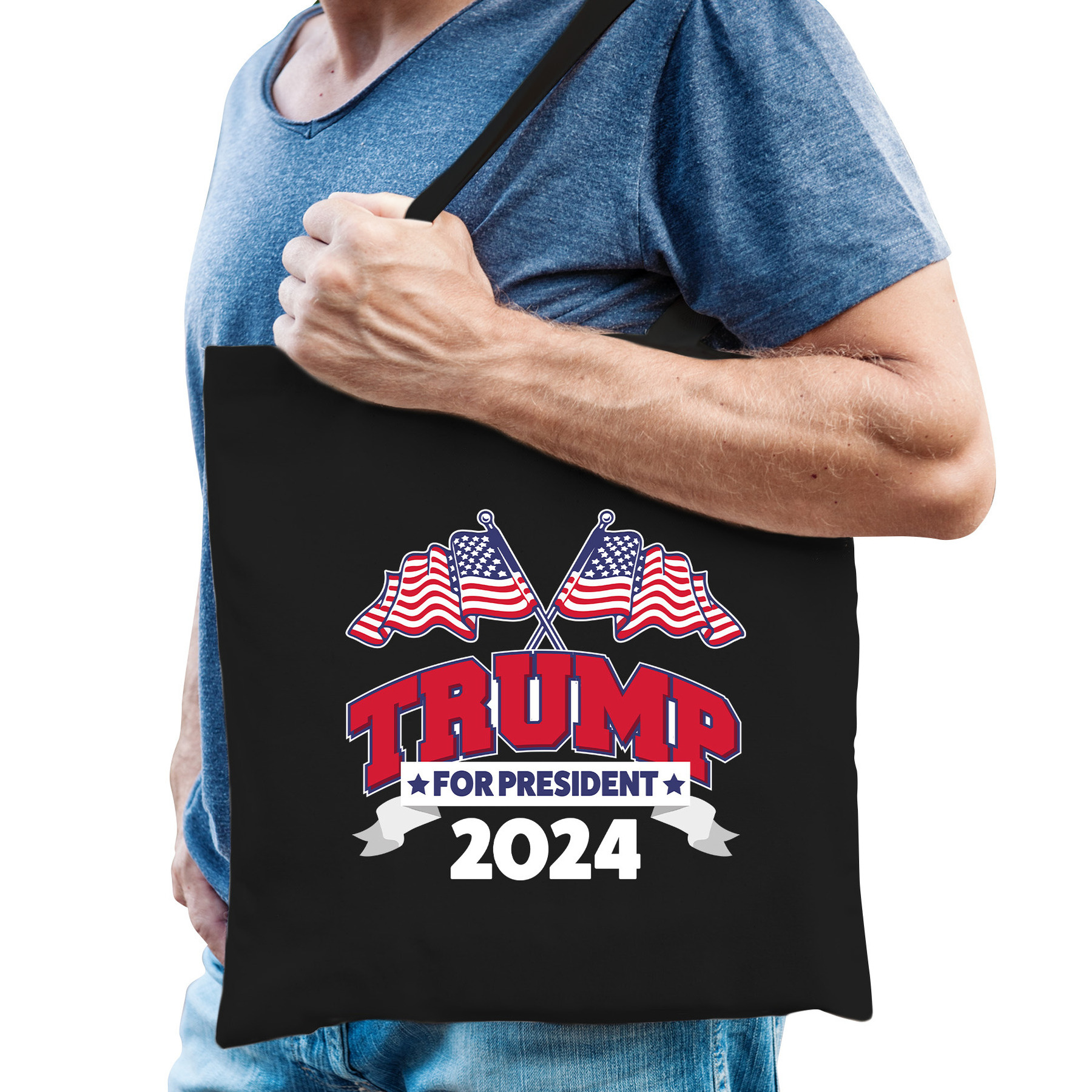Tas Trump for president fout-grappig voor carnaval 42 x 38 cm