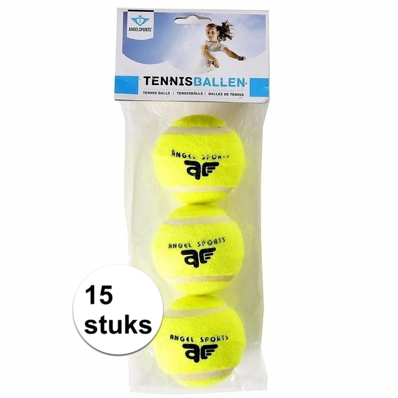 Tennisballen in een set van 15 stuks