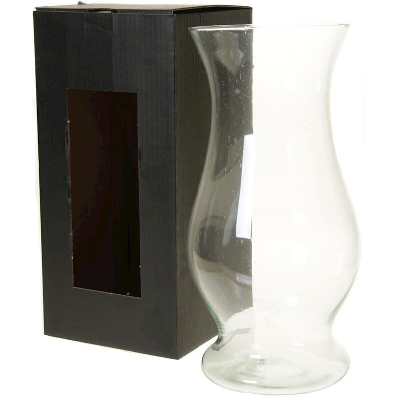 Vaas kelkvorm van transparant glas 40 cm
