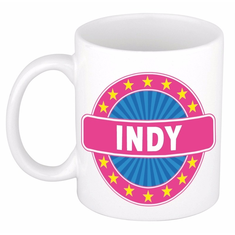 Voornaam Indy koffie-thee mok of beker
