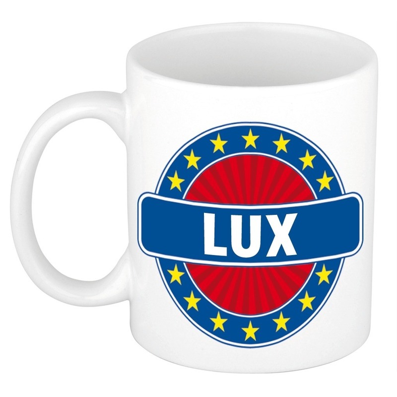 Voornaam Lux koffie/thee mok of beker