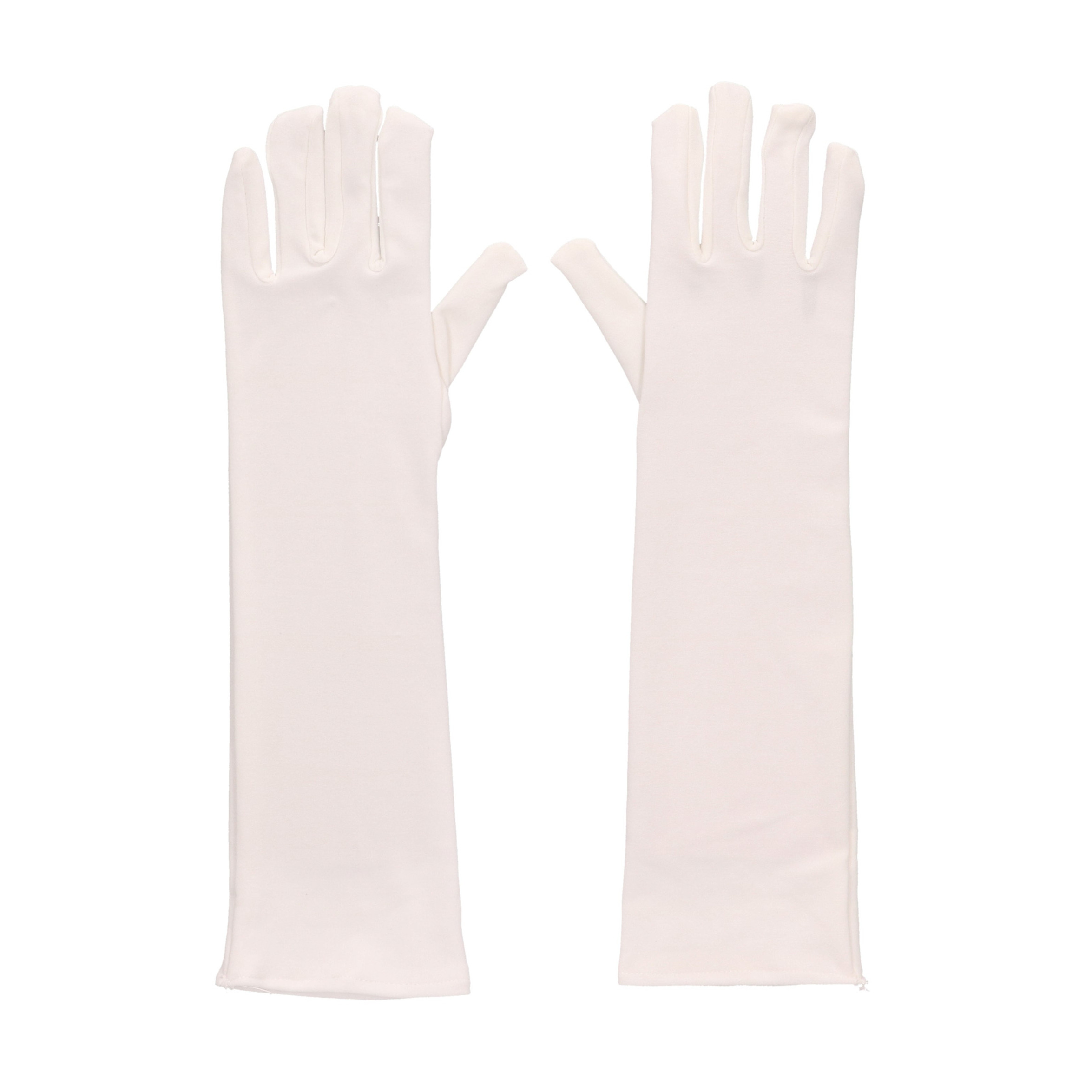reptielen gastvrouw Teleurstelling Lange witte handschoenen polyester | Sinterklaas versiering, kostuum & kado  winkel