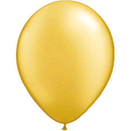 15x Voordelige metallic gouden ballonnen