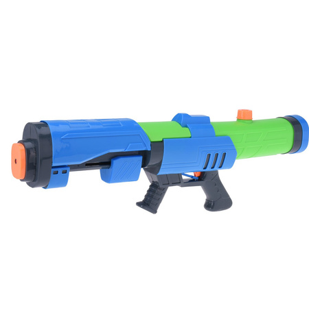 1x Groot waterpistool/waterpistolen 63 cm blauw/groen met pomp