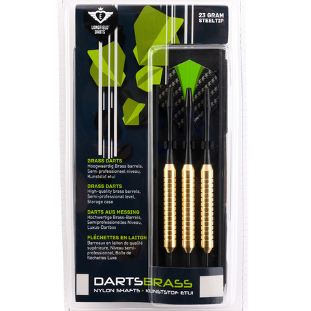 1x Set of 3 darts Longfield darts brass 23 grams