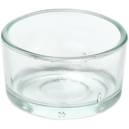 1x Glazen kaarsenhouder voor theelichtjes/waxinelichtjes 4,2 x 3 cm