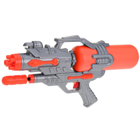 1x  Waterpistool/waterpistolen 46 cm oranje met pomp