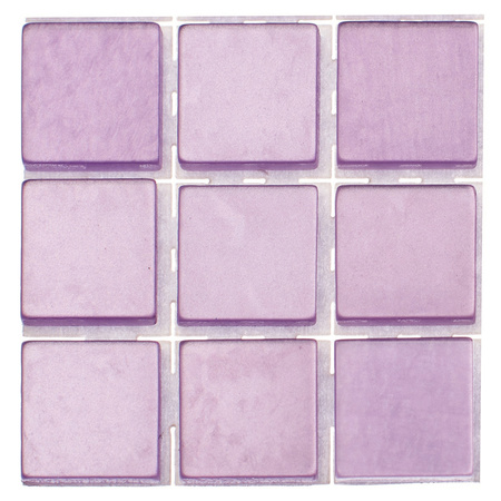 63x pieces mosaic tiles lilac 10 x 10 x 2 mm