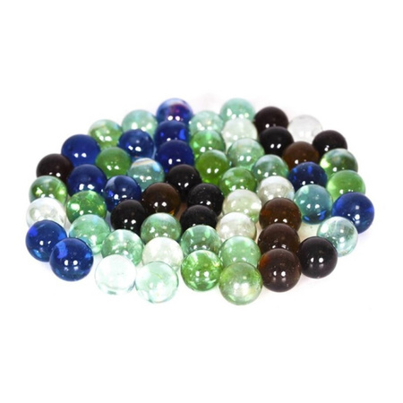 80x toy marbles glaas mix-colors 