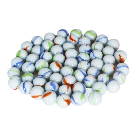 80x toy marbles glaas mix-colors 