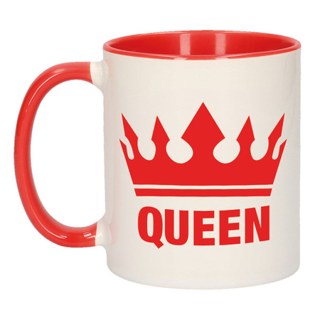 Cadeau Queen mug red / white 300 ml