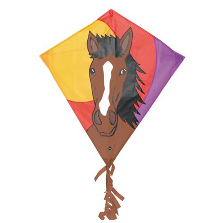 Diamond horse kite 68 x 68 cm with tail