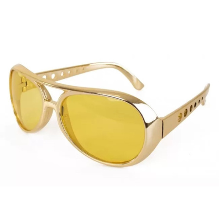 Elvis glasses gold for adults