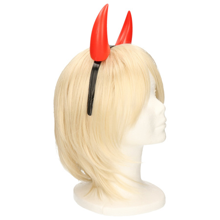 Halloween devil horns - diadem - red - plastic