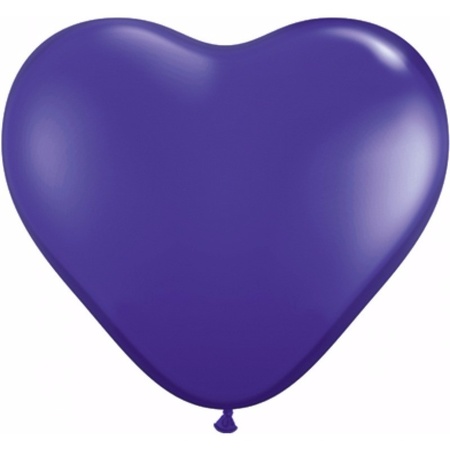 10x Hart ballonnen paars