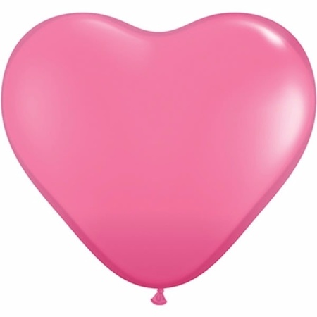 100 stuks Hart ballonnen roze