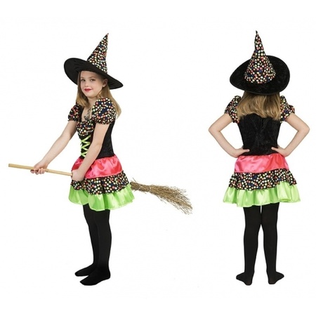 Heksen jurk met hoed voor meisjes