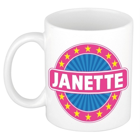 Voornaam Janette koffie/thee mok of beker