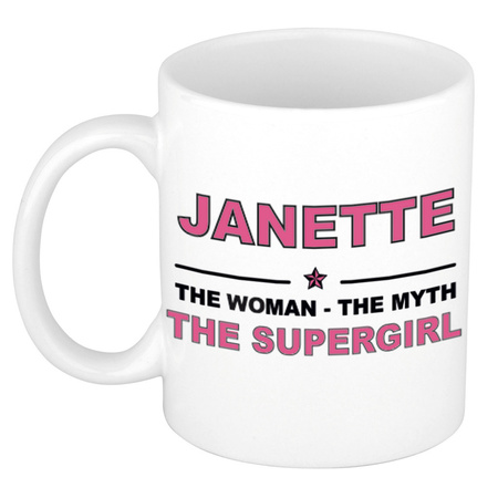 Janette The woman, The myth the supergirl name mug 300 ml