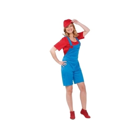 Loodgieter outfit rood voor dames