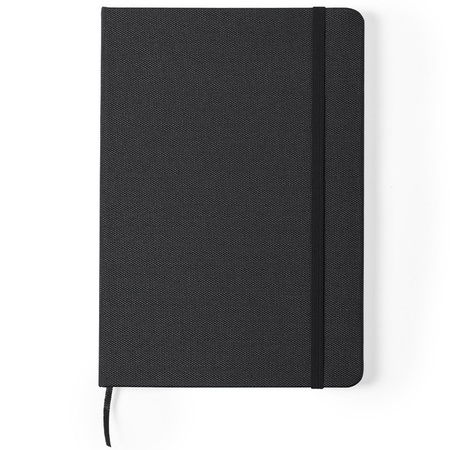 Luxe schriftje/notitieboekje - 1x - zwart met elastiek A5 formaat