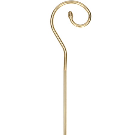 Saint Nicholas scepter/cane gold metal 203 cm