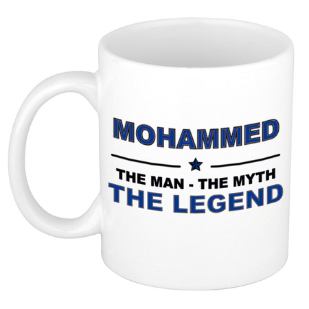 Naam cadeau mok/ beker Mohammed The man, The myth the legend 300 ml