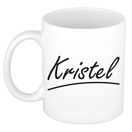 Name mug Kristel with elegant letters 300 ml